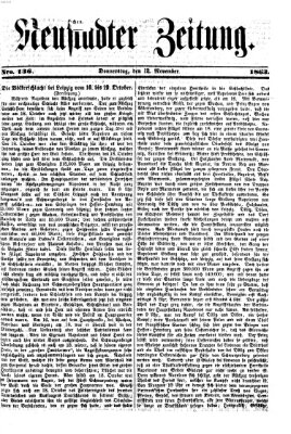 Neustadter Zeitung Donnerstag 12. November 1863