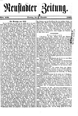 Neustadter Zeitung Dienstag 17. November 1863