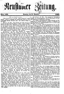 Neustadter Zeitung Samstag 21. November 1863