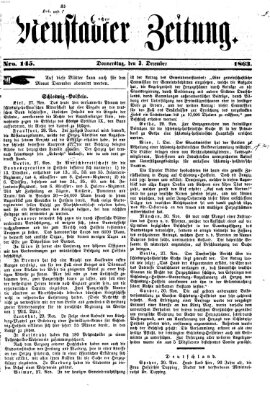 Neustadter Zeitung Donnerstag 3. Dezember 1863