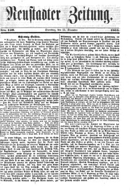 Neustadter Zeitung Dienstag 15. Dezember 1863