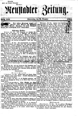 Neustadter Zeitung Donnerstag 24. Dezember 1863