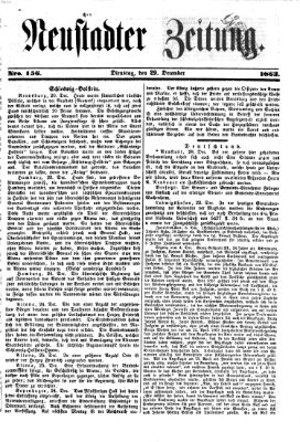 Neustadter Zeitung Dienstag 29. Dezember 1863