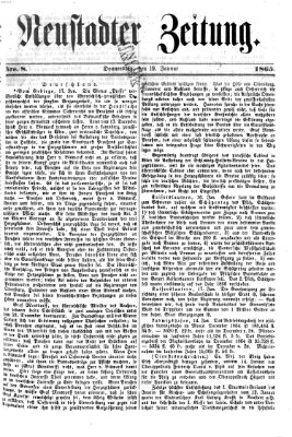 Neustadter Zeitung Donnerstag 19. Januar 1865