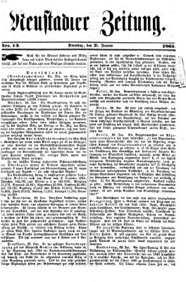 Neustadter Zeitung Dienstag 31. Januar 1865