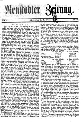 Neustadter Zeitung Donnerstag 9. Februar 1865