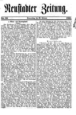 Neustadter Zeitung Donnerstag 23. Februar 1865