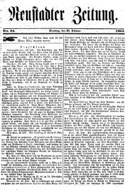 Neustadter Zeitung Dienstag 28. Februar 1865