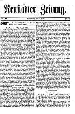 Neustadter Zeitung Donnerstag 2. März 1865