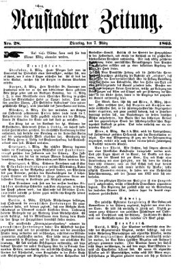 Neustadter Zeitung Dienstag 7. März 1865