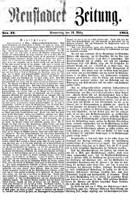 Neustadter Zeitung Donnerstag 16. März 1865