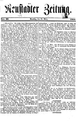 Neustadter Zeitung Samstag 18. März 1865