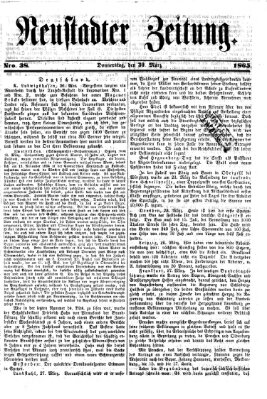 Neustadter Zeitung Donnerstag 30. März 1865