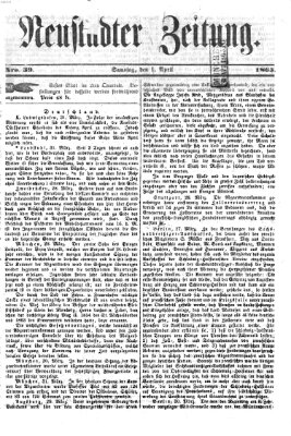 Neustadter Zeitung Samstag 1. April 1865