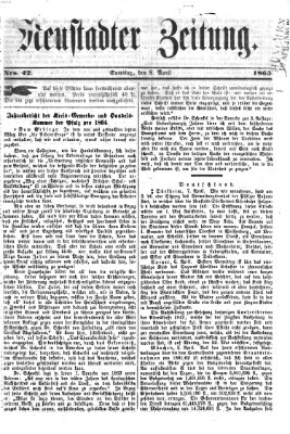 Neustadter Zeitung Samstag 8. April 1865