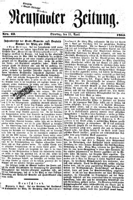 Neustadter Zeitung Dienstag 11. April 1865