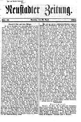 Neustadter Zeitung Samstag 29. April 1865