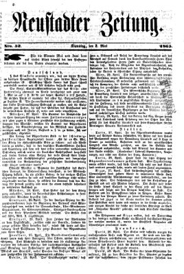 Neustadter Zeitung Dienstag 2. Mai 1865