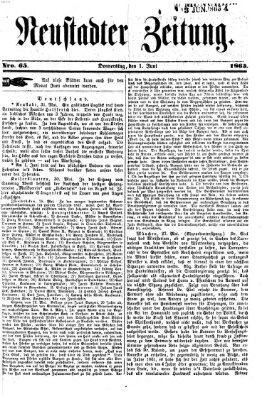 Neustadter Zeitung Donnerstag 1. Juni 1865