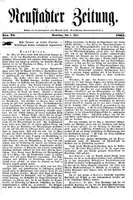 Neustadter Zeitung Samstag 1. Juli 1865