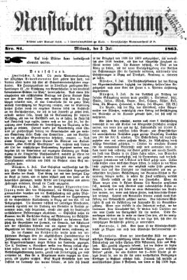 Neustadter Zeitung Mittwoch 5. Juli 1865