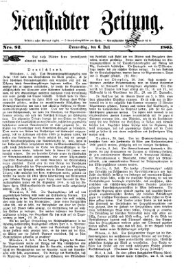 Neustadter Zeitung Donnerstag 6. Juli 1865