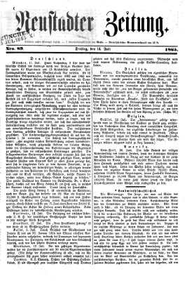 Neustadter Zeitung Freitag 14. Juli 1865