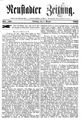 Neustadter Zeitung Dienstag 1. August 1865