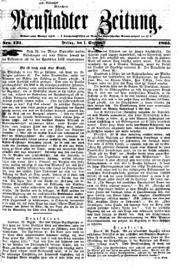 Neustadter Zeitung Freitag 1. September 1865