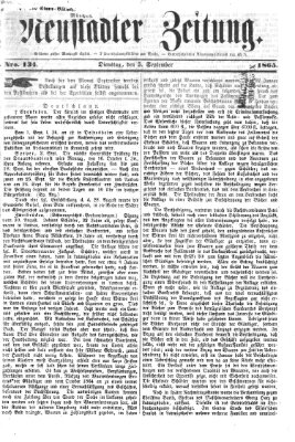 Neustadter Zeitung Dienstag 5. September 1865