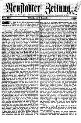 Neustadter Zeitung Mittwoch 6. September 1865