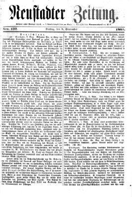 Neustadter Zeitung Freitag 8. September 1865