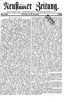 Neustadter Zeitung Samstag 16. September 1865