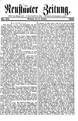 Neustadter Zeitung Mittwoch 11. Oktober 1865