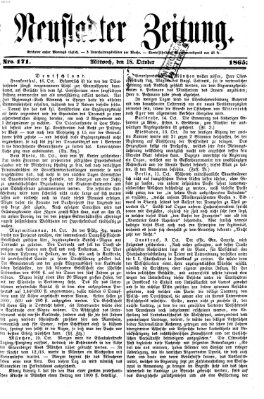 Neustadter Zeitung Mittwoch 18. Oktober 1865