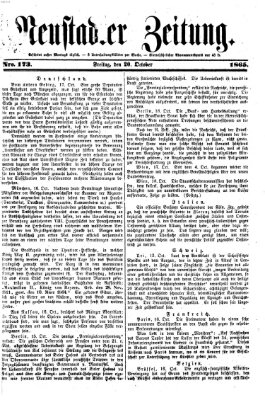 Neustadter Zeitung Freitag 20. Oktober 1865