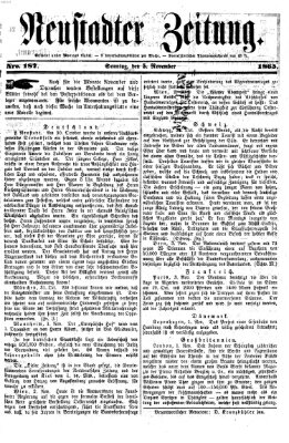 Neustadter Zeitung Sonntag 5. November 1865