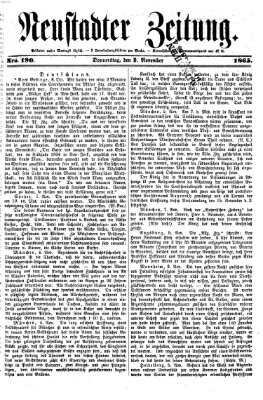 Neustadter Zeitung Donnerstag 9. November 1865