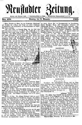 Neustadter Zeitung Samstag 18. November 1865