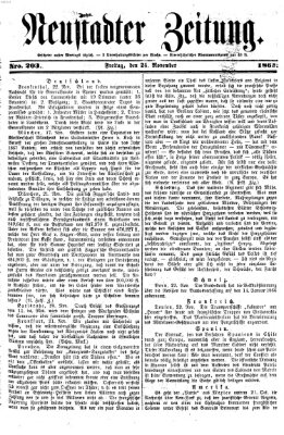 Neustadter Zeitung Freitag 24. November 1865