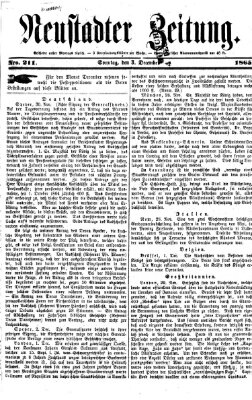 Neustadter Zeitung Sonntag 3. Dezember 1865