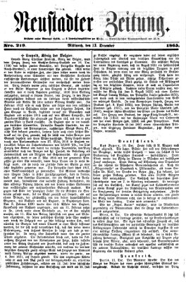 Neustadter Zeitung Mittwoch 13. Dezember 1865
