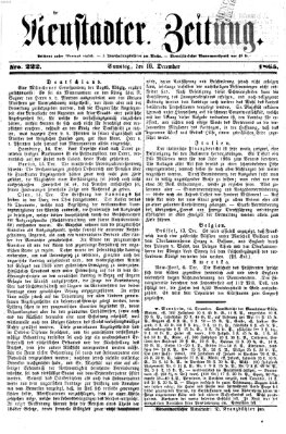 Neustadter Zeitung Samstag 16. Dezember 1865