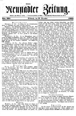 Neustadter Zeitung Mittwoch 20. Dezember 1865