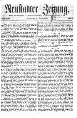 Neustadter Zeitung Donnerstag 21. Dezember 1865