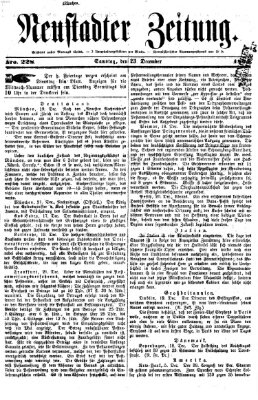 Neustadter Zeitung Samstag 23. Dezember 1865