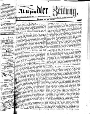 Neustadter Zeitung Dienstag 23. Januar 1866