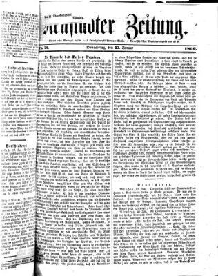 Neustadter Zeitung Donnerstag 25. Januar 1866