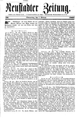 Neustadter Zeitung Donnerstag 1. Februar 1866