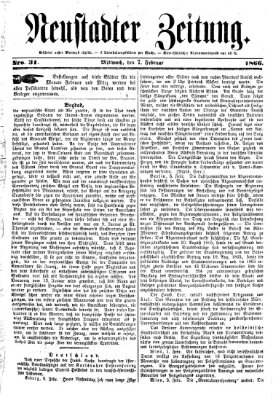 Neustadter Zeitung Mittwoch 7. Februar 1866